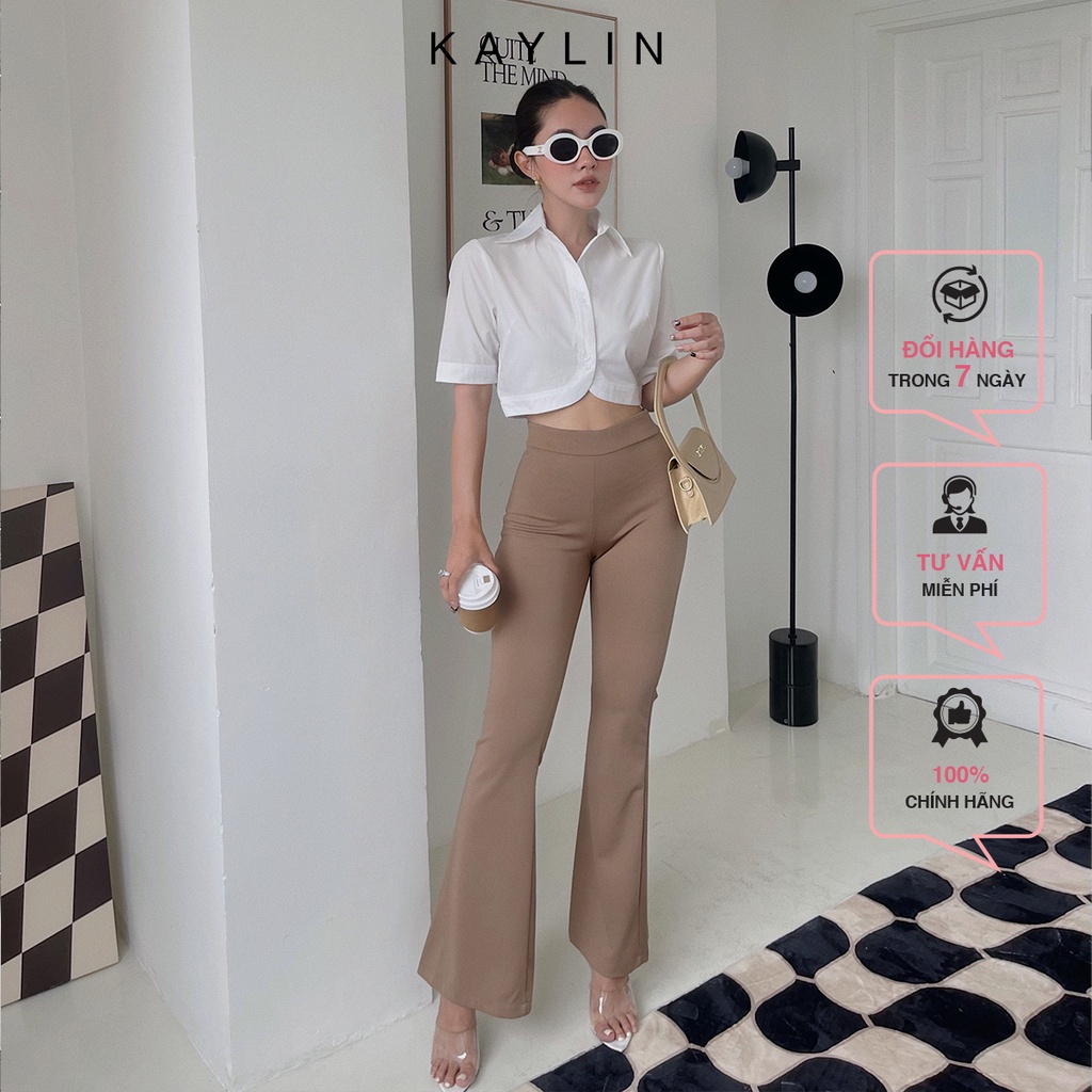 Quần thun nữ dáng ôm ống loe phong cách KAYLIN - N1753