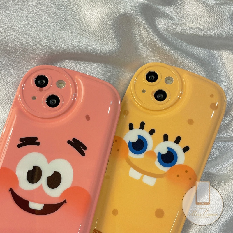 Ốp Điện Thoại TPU Mềm Đệm Khí In Hình SpongeBob Cho IPhone 7 8 Plus 11 12 13 Pro MAX XR X XS MAX 6 6s Plus SE 2020