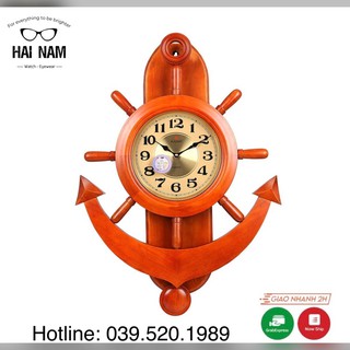 [Giao nowship trong 2h] Đồng hồ treo tường KASHI KN26 mỏ neo gỗ tự nhiên