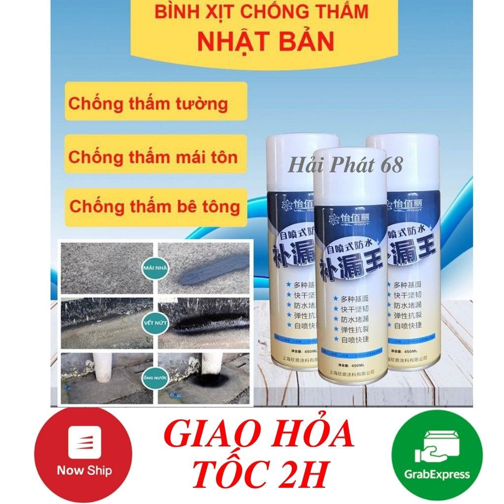 Bình Xịt Chống Thấm, Xịt Chống Thấm Chống Dột Trần Nhà, Tường, Ống Nước,..Đa Năng, Dễ Sử Dụng, Hiệu Quả Cao