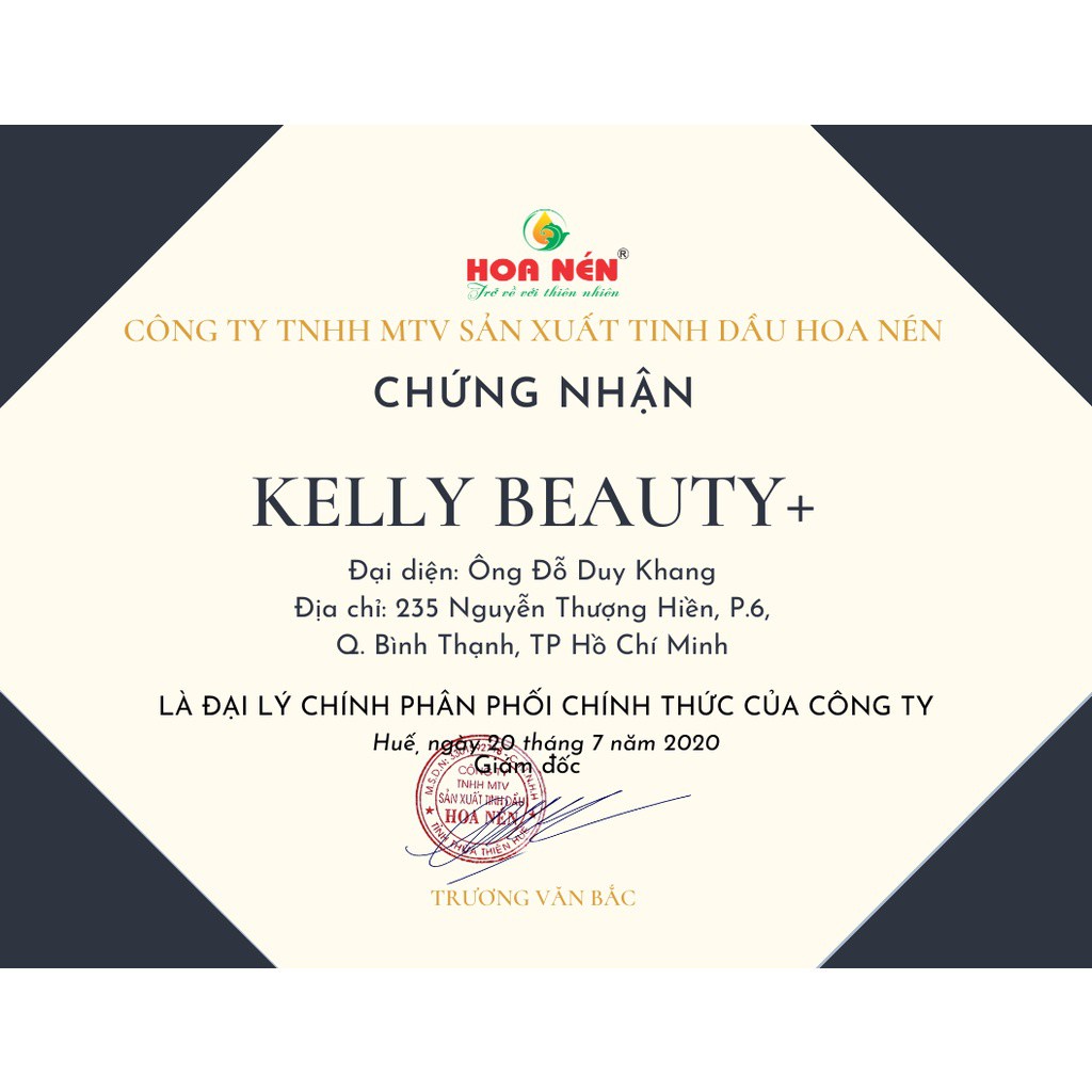 Tinh Dầu Thảo Dược HOA NÉN 30ml - Làm sạch không khí, giúp thư giãn, ngủ ngon; khử mùi, đuổi côn trùng | KELLY BEAUTY