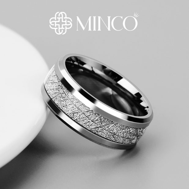 Nhẫn Nam Họa Tiết Rãnh độc đáo Minco Accessories phong cách màu bạc nhẫn đẹp không gỉ thời trang NT59