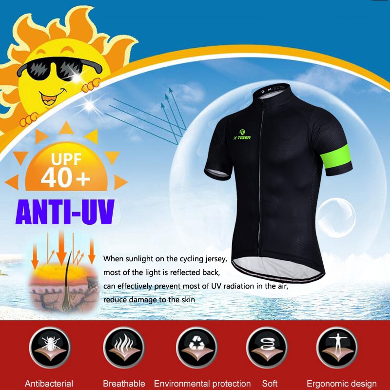 Áo Jersey Đạp Xe Thể Thao X-TIGER Bằng Polyester 100% Chống Tia UV Cho Nam