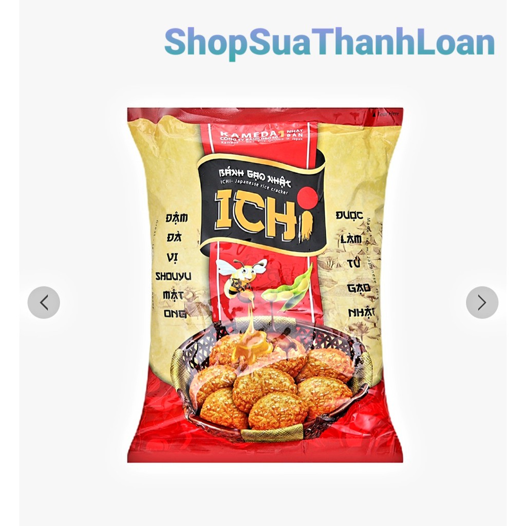 [HSD T11-2023] Bánh gạo Nhật vị Shouyu mật ong Ichi - Gói 180gr