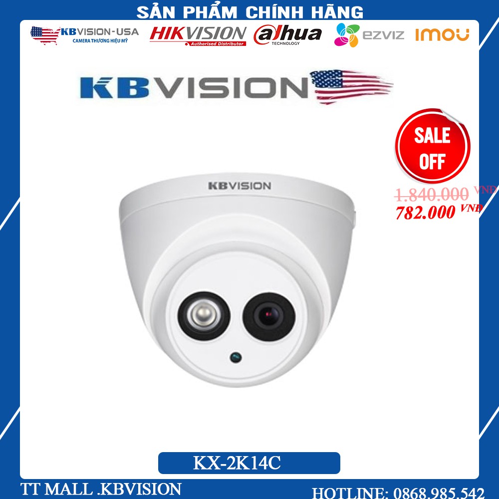 {Giá Ngon Nhất} Camera KBVISION KX-2K14C 4MP DOME