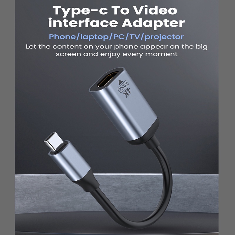 Cáp ChuyểN ĐổI USB C Sang 1080P VGA 4K60Hz HDMI-Compatible / Mini DP / DP Cho Laptop