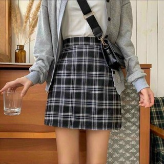Chân váy chữ A kẻ sọc có lót trong lưng cao lên form cực đẹp thời trang