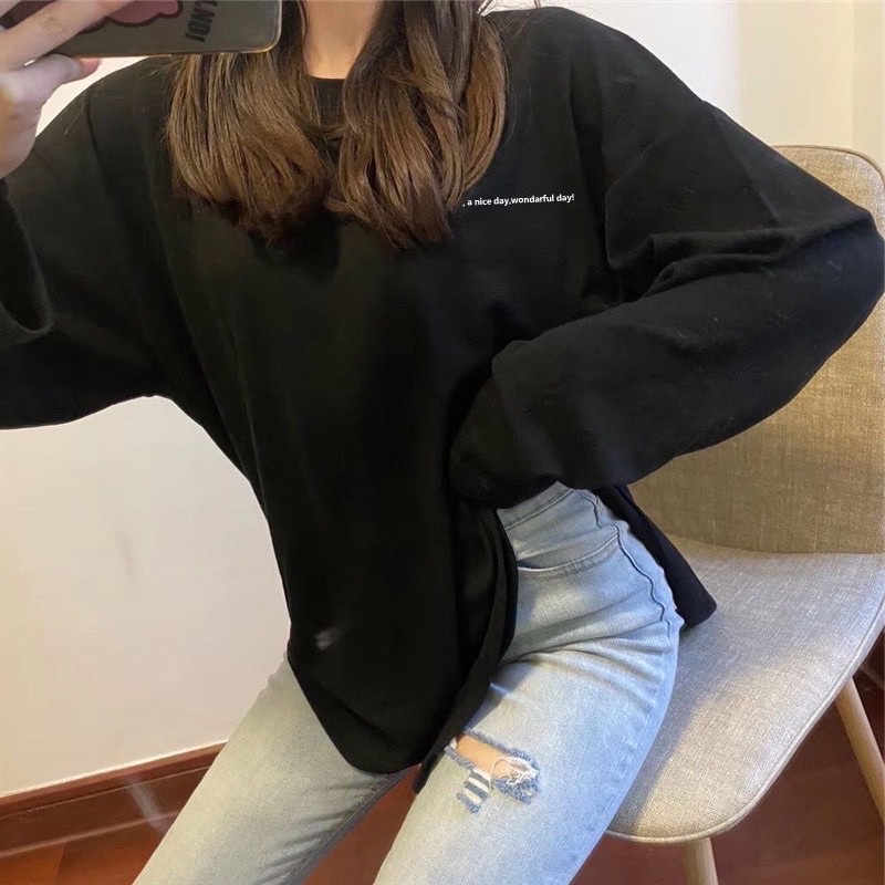 Áo sweater nam nữ form rộng unisex, áo sweater dài tay cotton mềm mịn mã ll15