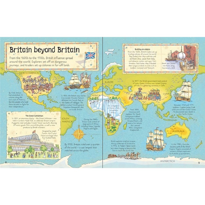 Sách Usborne - tương tác lật mở See Inside History of Britain