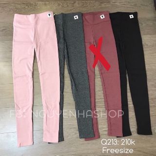 Legging nỉ len logo mèo
