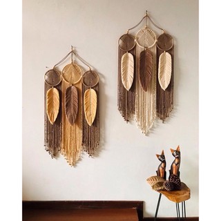 Dreamcatcher macrame lá treo tường trang trí 60x130cm