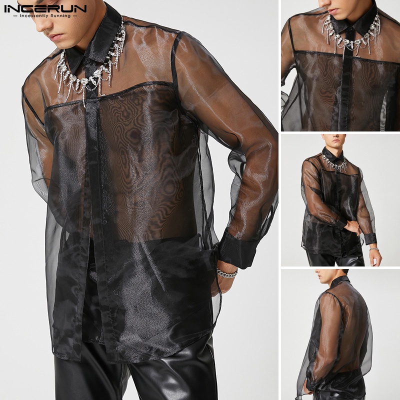 Áo sơ mi INCERUN thiết kế độc đáo quyến rũ cho nam