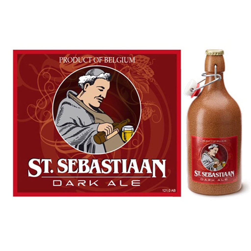 Bia chai sứ đen St. Sebastiaan Dark Ale - Lốc 6 chai x 500ml