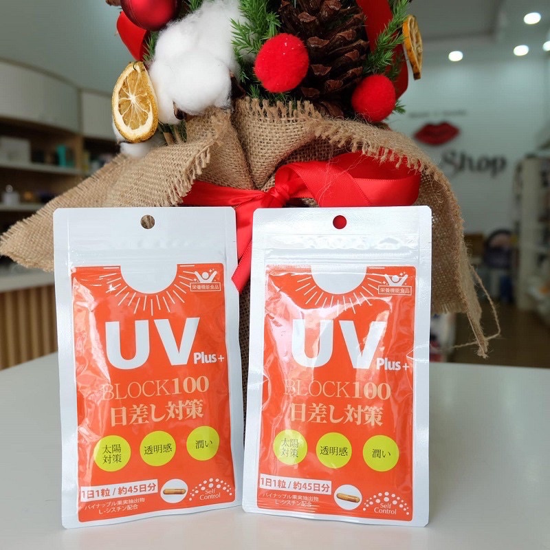 Viên Uống Chống Nắng UV Plus+ Block100 Nhật Bản 45 Viên - SAKUKO