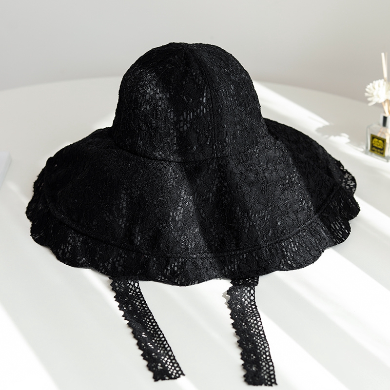 Nón Tai Bèo Phối Ren Hoa Xinh Xắn Thời Trang Retro Hàn Quốc Cho Nữ