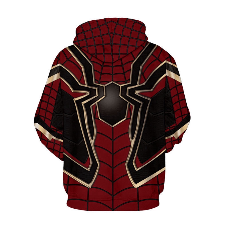 Áo có nón tay dài in hình 3D Spiderman The Avengers thời trang cho nam | BigBuy360 - bigbuy360.vn