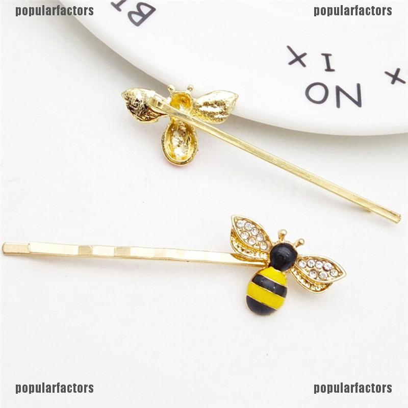 Kẹp Tóc Hình Chú Ong Đính Đá Dễ Thương Cho Nữ
