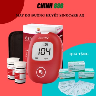 Máy Đo Đường Huyết Sinocare Safe AQ ( Chính hãng) Tặng 1 Hộp 50 Que Thử Và Hộp 50 Kim Lấy Máu