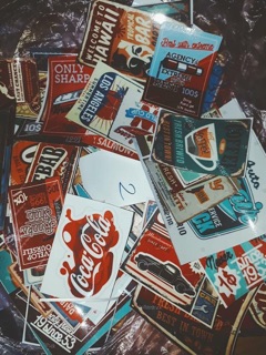 Combo sticker dán chống nước chủ đề Retro