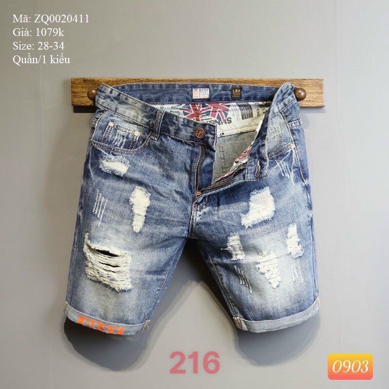 Quần Short Nam chất Jean, quần sọt jeans thời trang nam MuradFashion MS8092