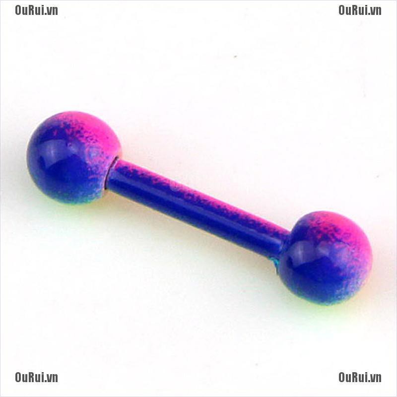 Bộ 10 Bông Tai Bằng Thép Không Gỉ Nhiều Màu Sắc Độc Đáo