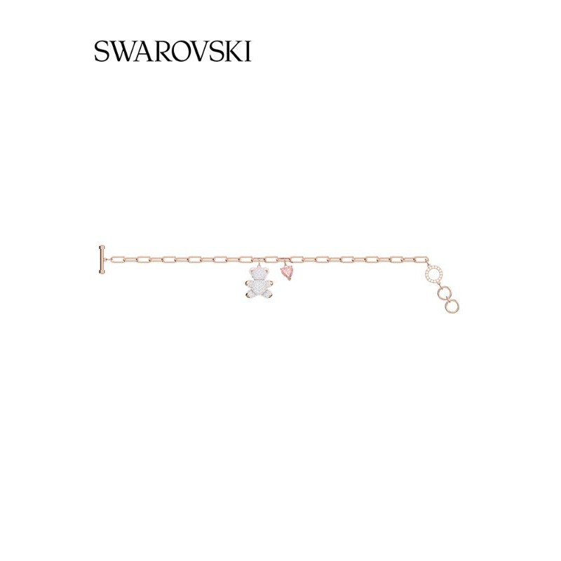 SWAROVSKI Vòng Đeo Tay Hình Gấu Teddy Xinh Xắn Dành Cho Nữ