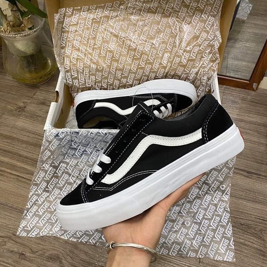 Giày 𝐕𝐀𝐍𝐒 Caro lười viền trắng, vans buộc giây ,giày thể thao nam nữ 2021 sezi 36_43 full box bill | BigBuy360 - bigbuy360.vn