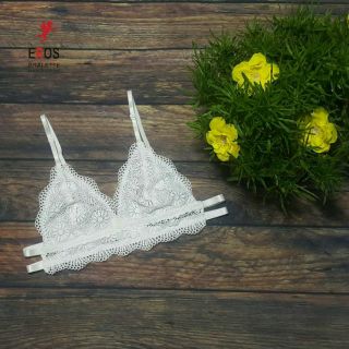Áo lót bralette trắng kem dây đôi