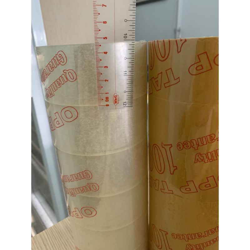 1 Cuộn Băng Keo Trong Đục 100 yard Lõi Siêu Dày