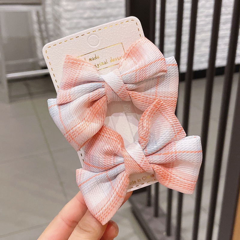 Bộ kẹp tóc hình nơ phong cách Hàn Quốc dễ thương cho bé gái