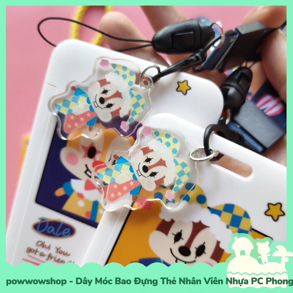 [Sẵn VN - Hỏa Tốc] Dây Móc Bao Đựng Thẻ Nhân Viên Nhựa PC Mẫu Nhân Vật Hoạt Hình Chipmunk Vui Nhộn