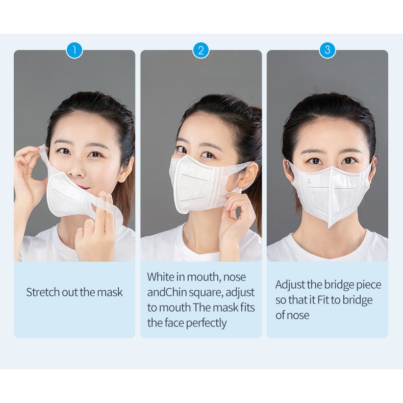 Set 10 khẩu trang 3D vải không dệt 3 lớp nhỏ gọn thoáng khí thích hợp dùng cho người lớn | BigBuy360 - bigbuy360.vn