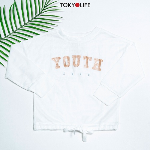 Áo nỉ chui đầu Bé gái cổ tròn dáng ngắn TOKYOLIFE I439-008F
