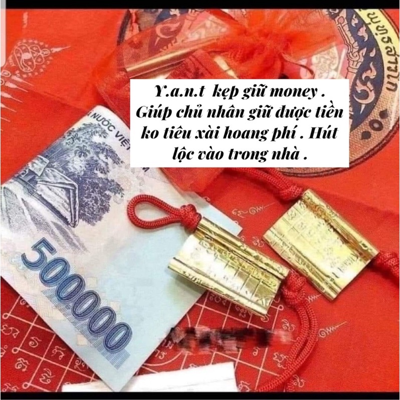 Tấm thiệp thủ công kẹp tài lộc