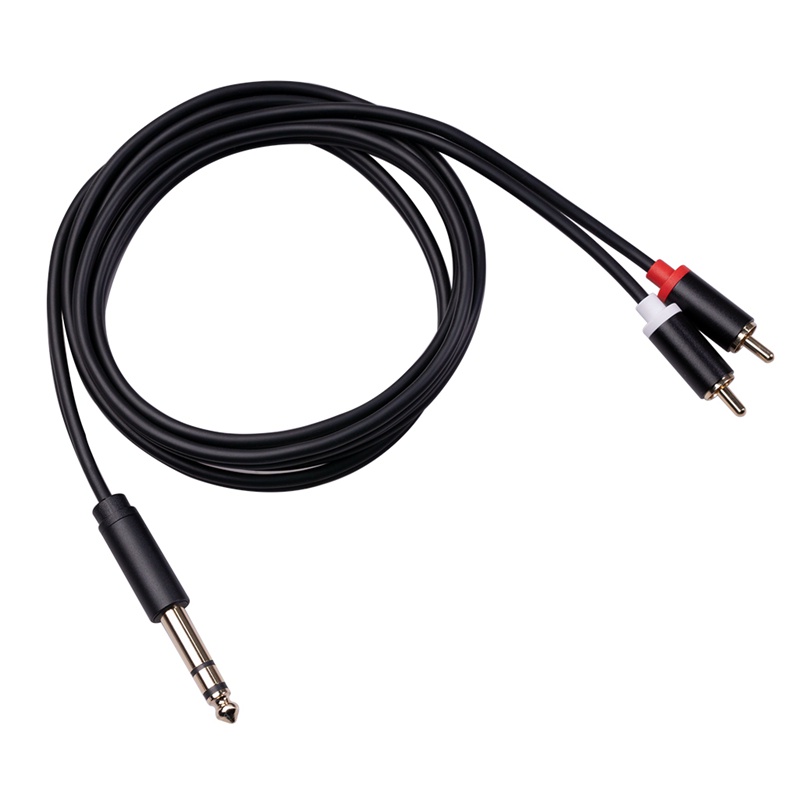 Cáp ChuyểN ĐổI Âm Thanh RCA 6.35 mm Sang 2RCA, Chia 6.35mm Sang 2 RCA