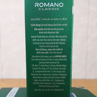 Nước hoa ROMANO Classic 50ml