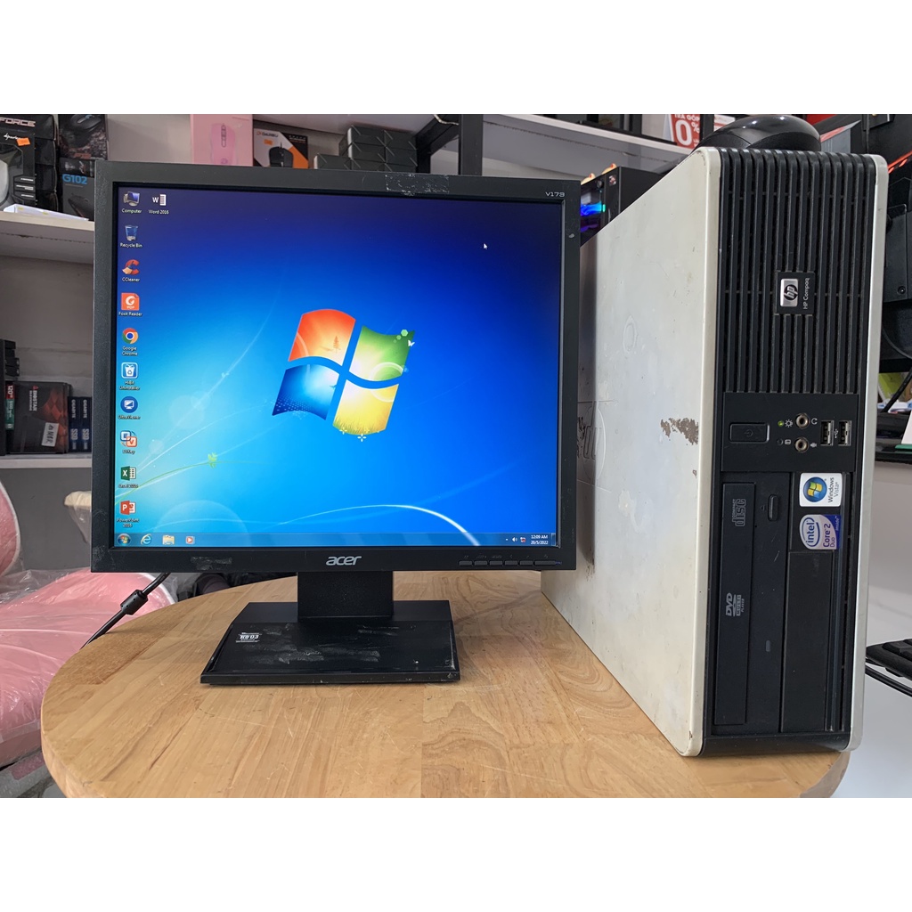 Bộ Vi Tính HP Core 2 Duo + Màn hình Acer 17" Cũ