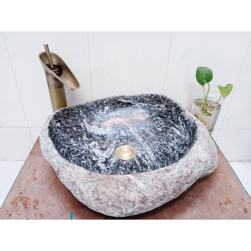 chậu lavabo đá vân mây tự nhiên | BigBuy360 - bigbuy360.vn