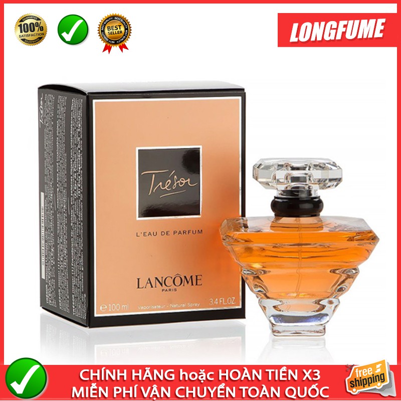 Nước hoa nữ Lancome Tresor EDP 100ml Kim Tự Tháp Màu Cam - Longfume Store nước hoa Châu Âu chính hiệu Pháp