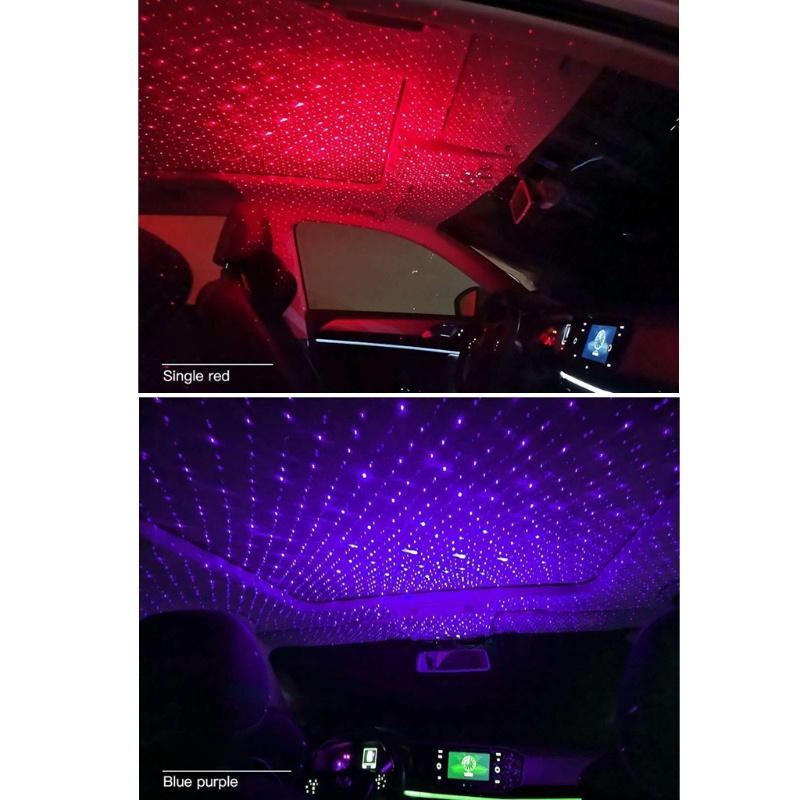 Đèn LED Chiếu Ánh Sáng Trời Sao Gắn Trần Xe Hơi Trang Trí Nội Thất Có Thể Điều Chỉnh Cổng USB