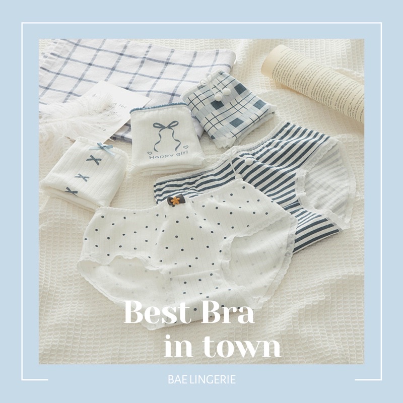(Có chọn màu) Quần lót nữ cotton thun dễ thương lưng vừa BLUE SEA - Bae Lingerie | BigBuy360 - bigbuy360.vn