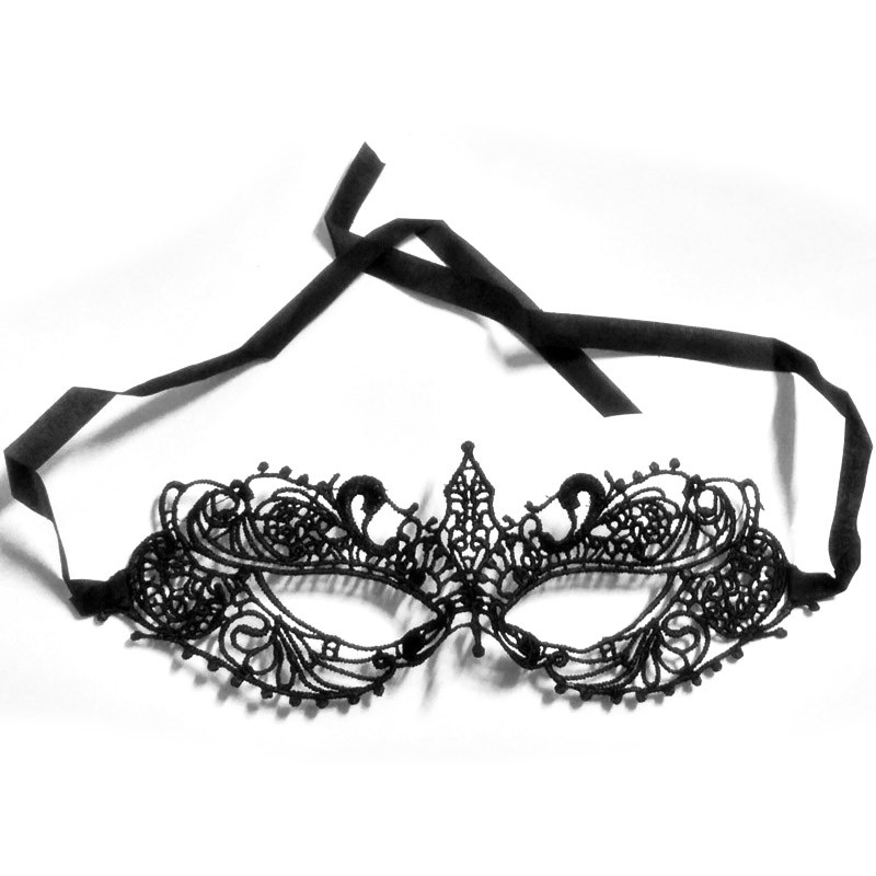 Mặt nạ phối ren màu trơn gợi cảm dùng hóa trang trong dịp Halloween