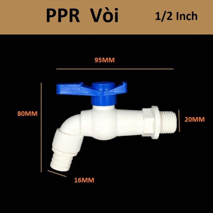 Vòi Máy giặt-Vòi Hồ-Vòi Máy Giặt bằng nhựa PPR