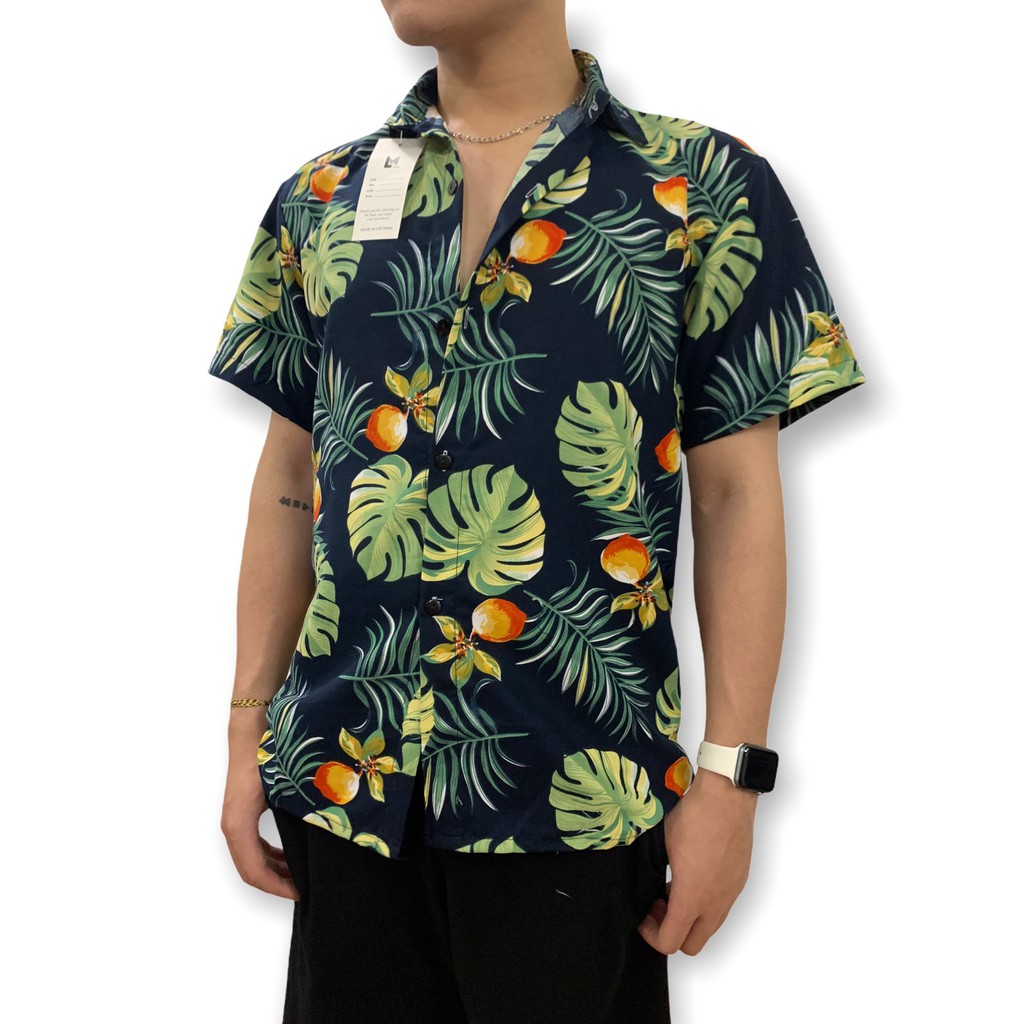 Áo sơ mi nam, áo sơ mi tay ngắn cổ bẻ Cloudnine Store chất mát form rộng phong cách biển và đường phố | BigBuy360 - bigbuy360.vn