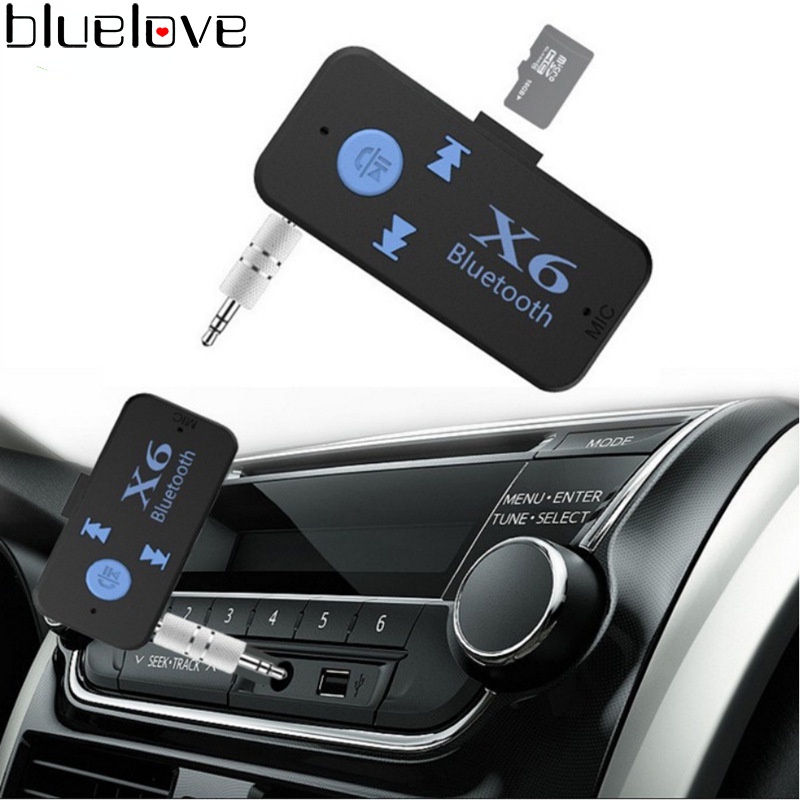 Thiết Bị Nhận Tín Hiệu Âm Thanh Bluetooth 5.0 Không Dây X6 3 Trong 1 Giắc Cắm 3.5mm Hỗ Trợ Thẻ TF Cho Xe Hơi