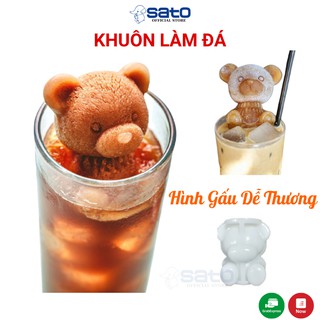 Khuôn làm đá silicon hình thú, Khay làm đá thông minh viên tròn lớn chống dính