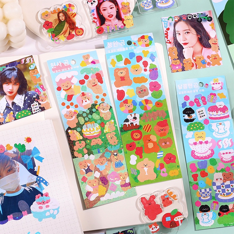 Sticker Dán Trang Trí Nhật Ký Hình Hoạt Hình Đáng Yêu