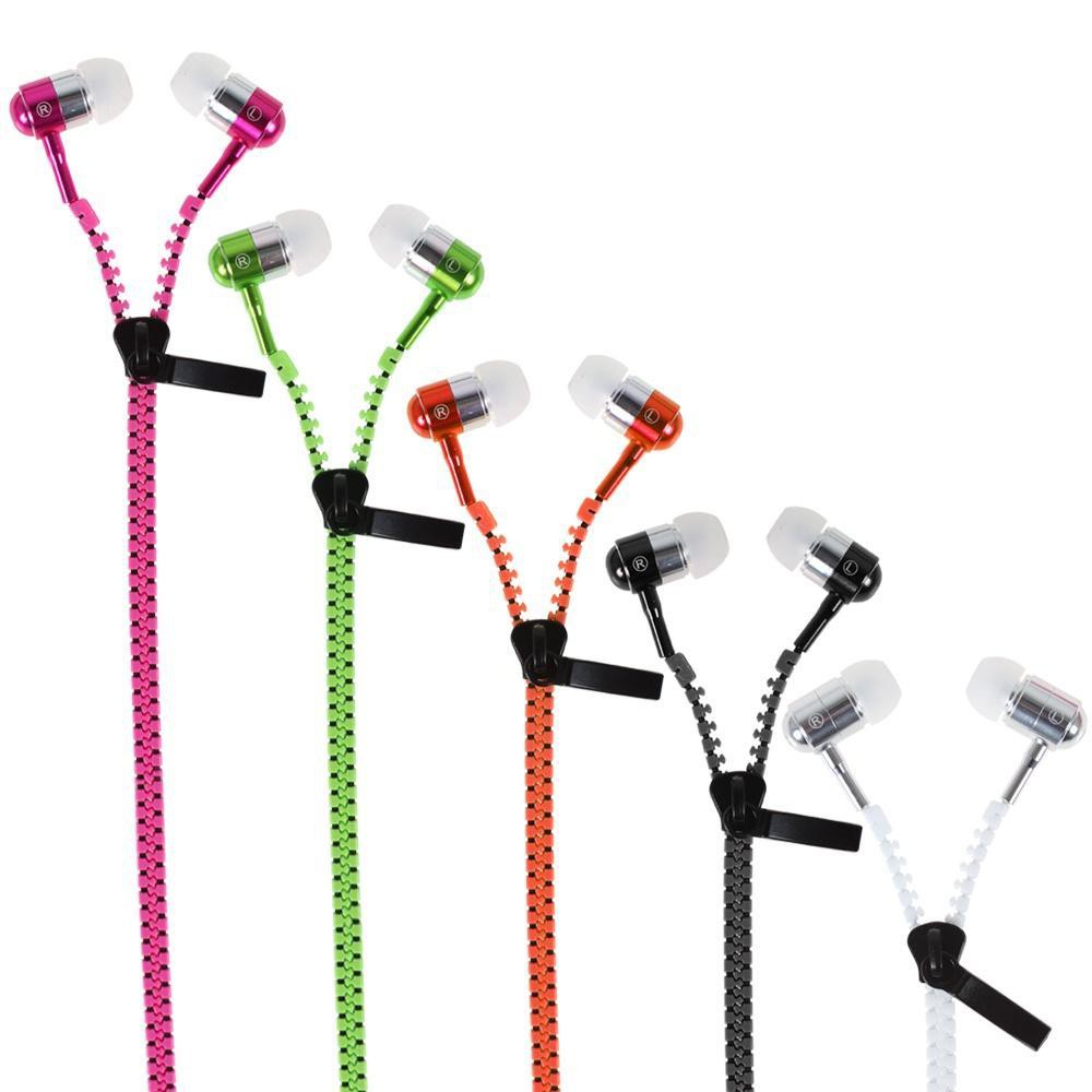 Tai nghe nhét tai kiểu dáng dây khóa kéo độc lạ chống rối jack 3 khấc âm thanh cực chất chống ồn chống nhiễu