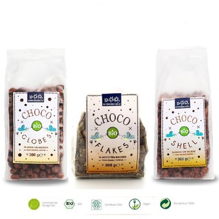 Ngũ cốc hữu cơ bắp ngô cán dẹp vị socola Sottolestelle 300g