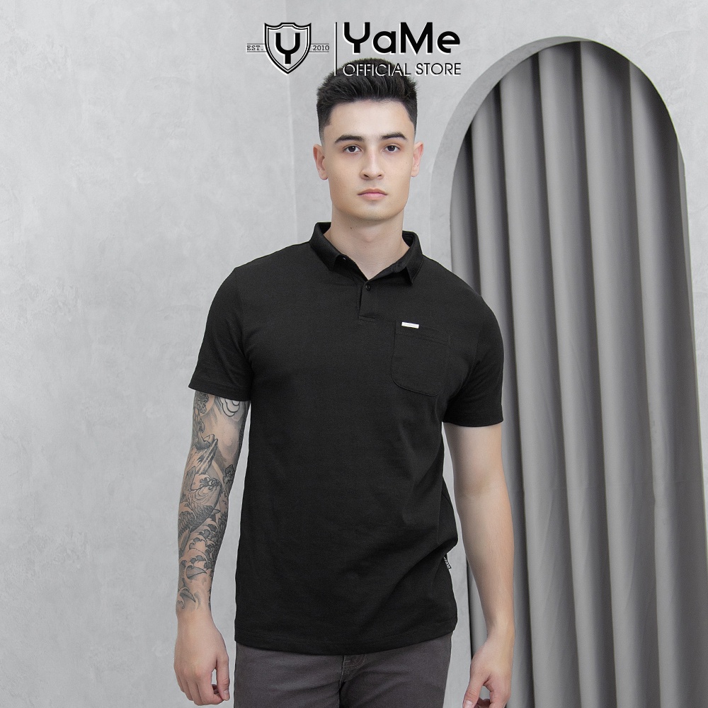 Áo Thun Polo Nam Trơn Đơn Giản Vải Cotton Thấm Hút Thoáng Ầm Kiểm Soát Mùi Thương Hiệu Y2010 M15 21083 |YaMe|